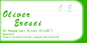 oliver ercsei business card